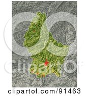 Royalty Free RF Clipart Illustration Of A Shaded Relief Map Of Luxembourg