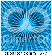 Royalty Free RF Clipart Illustration Of A Blue Burst Background