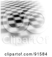 Blurred Checkered Dance Floor With Bright White Edges