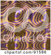 Royalty Free RF Clipart Illustration Of A Funky Brown And Purple Ripple Background by Arena Creative
