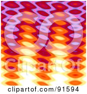 Royalty Free RF Clipart Illustration Of A Fiery And Ripply Purple Red And Orange Flame Background
