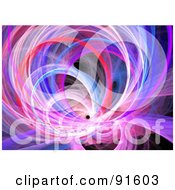 Royalty Free RF Clipart Illustration Of A Vibrant Purple Fractal Spiral Vortex