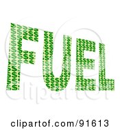 Poster, Art Print Of Green Fuel Word Composed Of Dollar Symbols