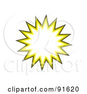 Royalty Free RF Clipart Illustration Of A White And Yellow Burst Icon On White by Arena Creative