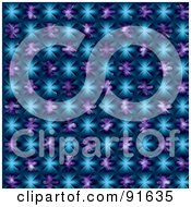 Poster, Art Print Of Purple And Blue Patchwork Pattern