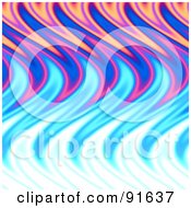 Royalty Free RF Clipart Illustration Of A Wavy Orange Blue And Pink Flame Background