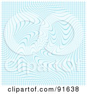 Poster, Art Print Of Swirly Blue Grid Background