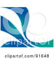 Poster, Art Print Of Blue And Green Swoosh Background