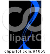 Royalty Free RF Clipart Illustration Of A Blue And Black Swoosh Background