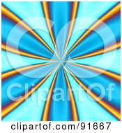 Royalty Free RF Clipart Illustration Of A Blue And Orange Vortex Burst by Arena Creative