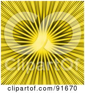 Royalty Free RF Clipart Illustration Of A Yellow And Black Burst by Arena Creative