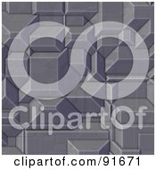 Poster, Art Print Of Geometric Blocky Gray Background