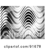 Royalty Free RF Clipart Illustration Of A Funky Gray Wave Background