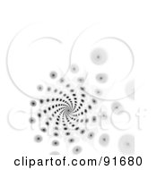 Royalty Free RF Clipart Illustration Of A Swirling Vortex Of Gray And Black Circles Over White