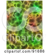 Royalty Free RF Clipart Illustration Of A Background Of Green And Yellow 3d Cells