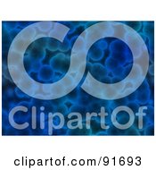 Royalty Free RF Clipart Illustration Of A Background Of Blue And Green Microscopic Cells