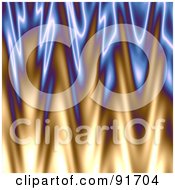 Royalty Free RF Clipart Illustration Of A Background Of Blue And Brown Flames