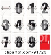Royalty Free RF Clipart Illustration Of A Digital Collage Of Black White And Red Clock Flip Digits by michaeltravers #COLLC91723-0111