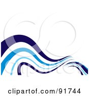 Royalty Free RF Clipart Illustration Of A Background Of Blue Waves On White Version 3 by michaeltravers #COLLC91744-0111