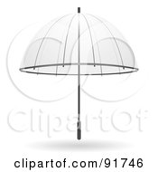 Royalty Free RF Clipart Illustration Of A Clear Wire Rimmed Umbrella by michaeltravers