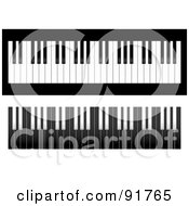 Poster, Art Print Of Digital Collage Of Light And Dark Piano Keyboards