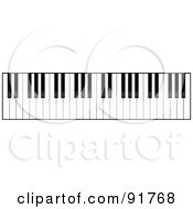 Royalty Free RF Clipart Illustration Of A Long Piano Keyboard by michaeltravers