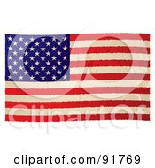 Poster, Art Print Of Distressed Grungy American Flag