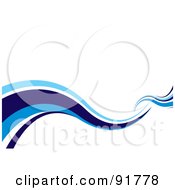 Royalty Free RF Clipart Illustration Of A Background Of Blue Waves On White Version 2 by michaeltravers