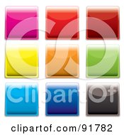 Royalty Free RF Clipart Illustration Of A Digital Collage Of Vibrant Shiny Square App Buttons by michaeltravers #COLLC91782-0111