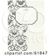 Poster, Art Print Of Blank Text Box Over A Left Border Of Vines