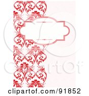 Poster, Art Print Of Blank Text Box Over A Left Border Of Red Vines