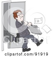 Poster, Art Print Of Managers Boot Kicking Out An Applicant Salesman Or Employee