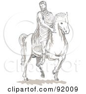 Poster, Art Print Of Historical Roman Man On A Horse