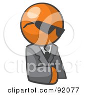 Orange Man Businessman Avatar Wearing Shades