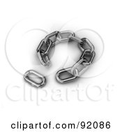Royalty Free RF Clipart Illustration Of A 3d Chain With One Missing Link Outside Of The Circle by stockillustrations #COLLC92086-0101