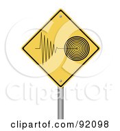 Royalty Free RF Clipart Illustration Of A Tremor Warning Sign by oboy