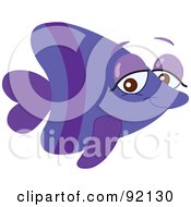 Poster, Art Print Of Adorable Purple Tropical Fish