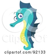 Adorable Green Seahorse