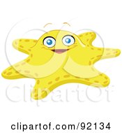 Royalty Free RF Clipart Illustration Of An Adorable Yellow Starfish by yayayoyo