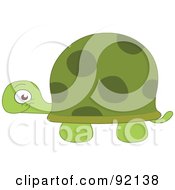 Poster, Art Print Of Adorable Grinning Green Tortoise