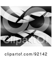 Royalty Free RF Clipart Illustration Of A Background Of Black And Gray Swooshes