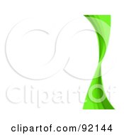 Background Of A Green Swoosh Over White