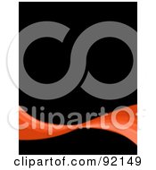 Poster, Art Print Of Background Of An Orange Swoosh Over Black