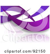 Royalty Free RF Clipart Illustration Of A Background Of Gradient Purple Swooshes