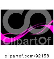 Royalty Free RF Clipart Illustration Of A Background Of Pink Swooshes Over Black