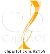 Poster, Art Print Of Background Of Vertical Orange Swooshes Over White