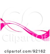 Royalty Free RF Clipart Illustration Of A Background Of Pink Horizontal Swooshes Over White by Arena Creative #COLLC92162-0094