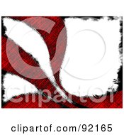 Poster, Art Print Of Background Of Grungy Red Swooshes Over White