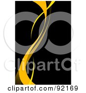 Poster, Art Print Of Background Of Vertical Yellow Swooshes Over Black