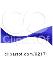 Poster, Art Print Of Background Of Horizontal Blue Swooshes Over White